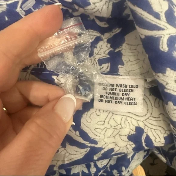 Sue Sartor Kimono Duster Blue Floral - Picture 9 of 10